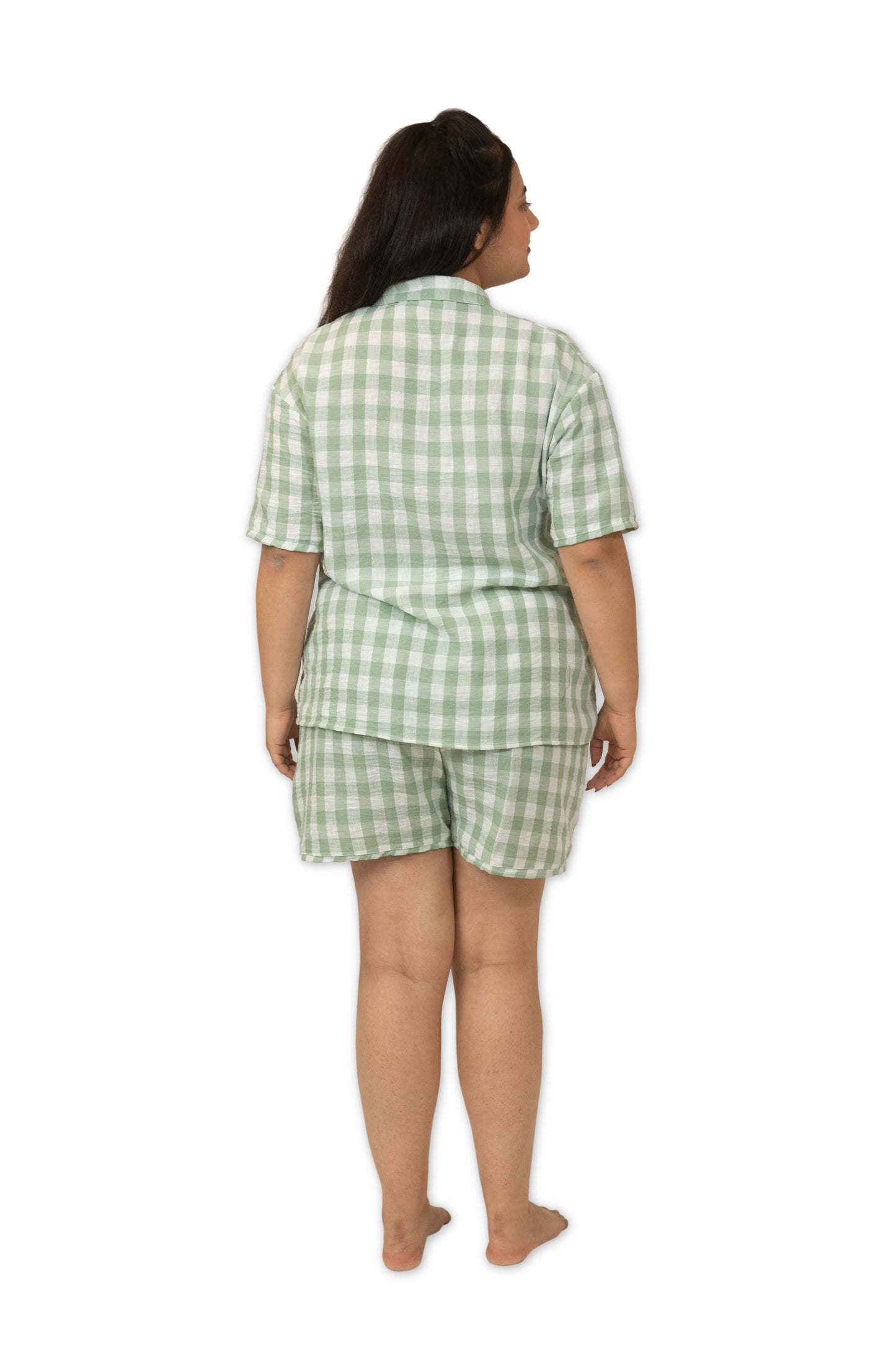 Linen checks -Meadow