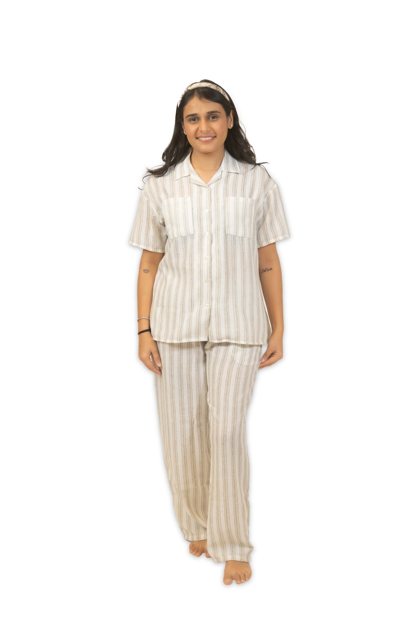 Linen Stripes - Olive