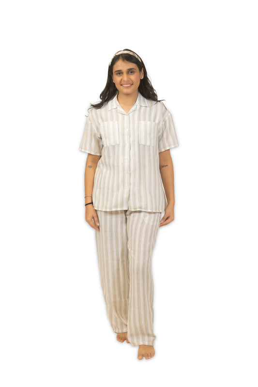 Linen Stripes - Olive