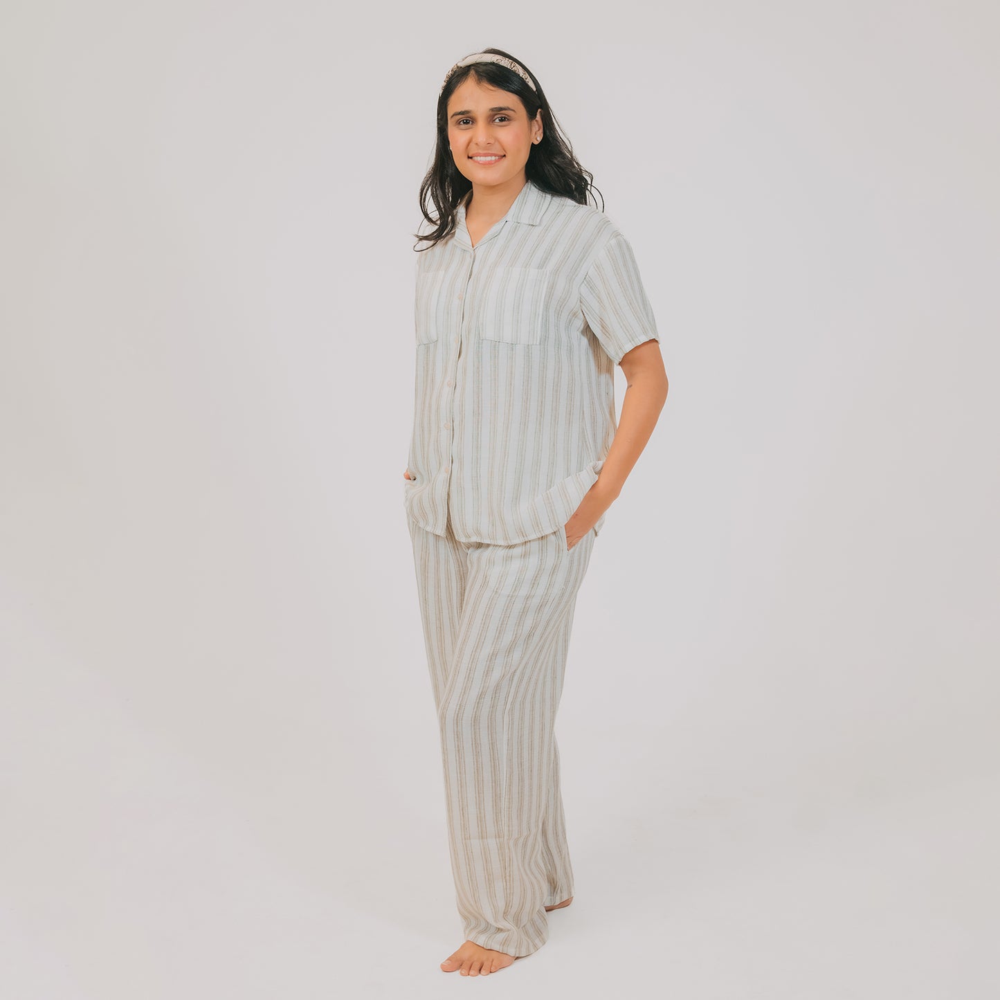 Linen Stripes - Olive